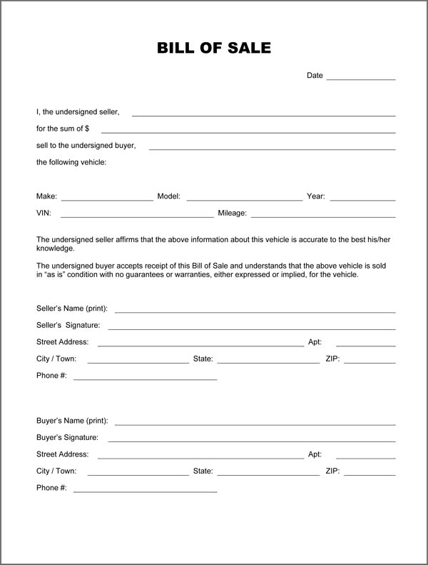 Bill Of Sale For A Car Free Printable Documents bill-of-sale-for-a-car-free-printable-documents