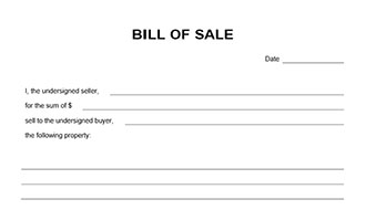 Blank Bill Of Sale Form Horse Bill Of Sale Form Equipment Bill Of Sale ...