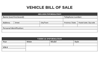 Used Car Bill Of Sales Template from www.billofsale-form.com