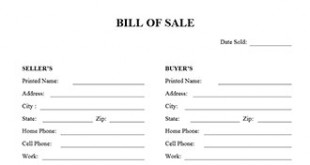 General Bill Of Sale Form