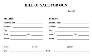 Gun Bill Of Sale Form