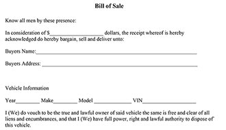 Colorado Bill of Sale Form