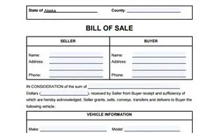 alaska bill of sale form