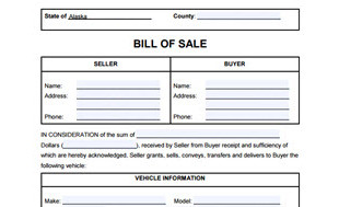 alaska bill of sale form